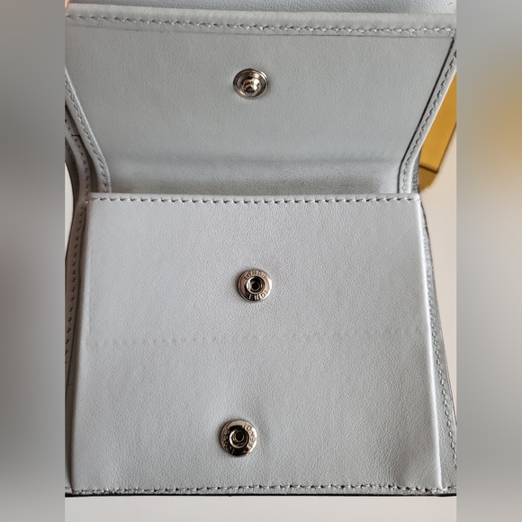 Fendi Gray Bifold Compact Leather Wallet - Picture 9 of 12
